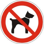 no Dogs sign drawing