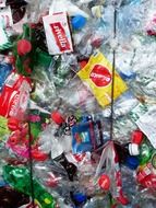 garbage of plastic bottles