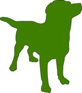 Dog green Silhouette drawing