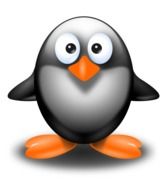 cute 3d figure of penguin