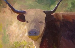 Agriculture, Beef as a oil painting