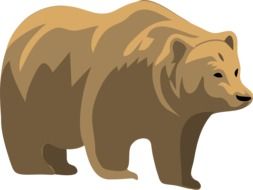 clipart of painted brown bear