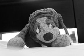 portrait of a sad soft toy