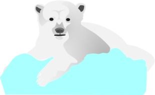 Ice Polar Bear as a drawing