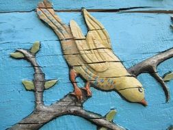 bird on a branch as decor