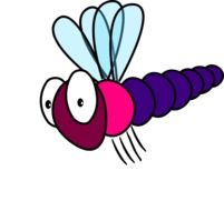 Dragonfly Cartoon Colourful drawing