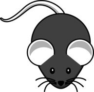 cartoon Mouse, Black and white drawing