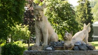 Lynx stone Statue