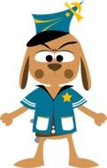 graphic image of a cartoon police dog