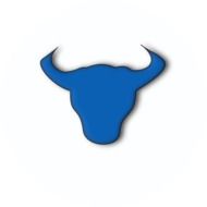 blue bull head silhouette