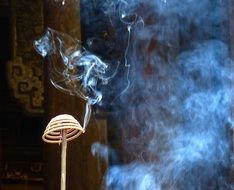 burning incense in vietnam