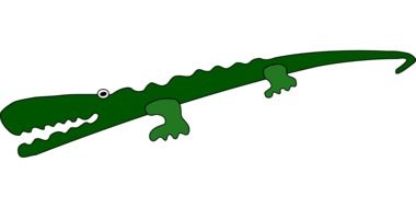 funny drawn crocodile