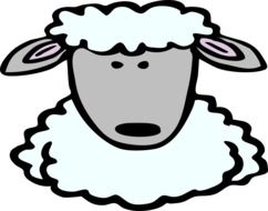 Sheep face clipart