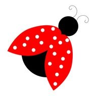 Ladybird insect as a drawing