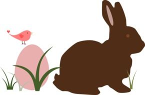 Brown easter bunny