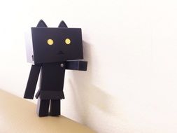 sad black robot