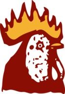 painted rooster head