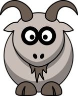 gray painted goat