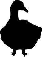 Goose Silhouette drawing