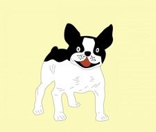 Dog French Bulldog drawing