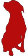 red Dog Silhouette vector art