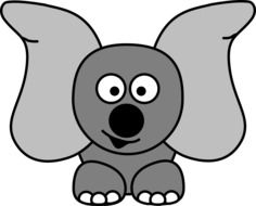 Picture of grey elephant with jug ears