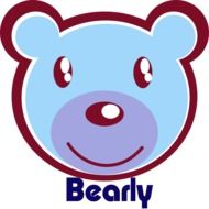 drawn blue bear