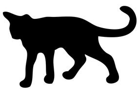 Clipart of the black cat Silhouette