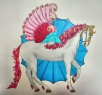 Winged Horse fantasy drawing
