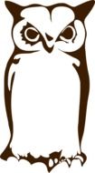 Beautiful owl drawing clipart