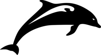 clipart of painted dolphin