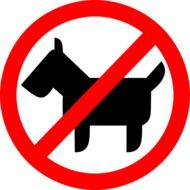 sign of a ban on dogs