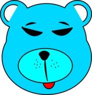 Blue bear clipart