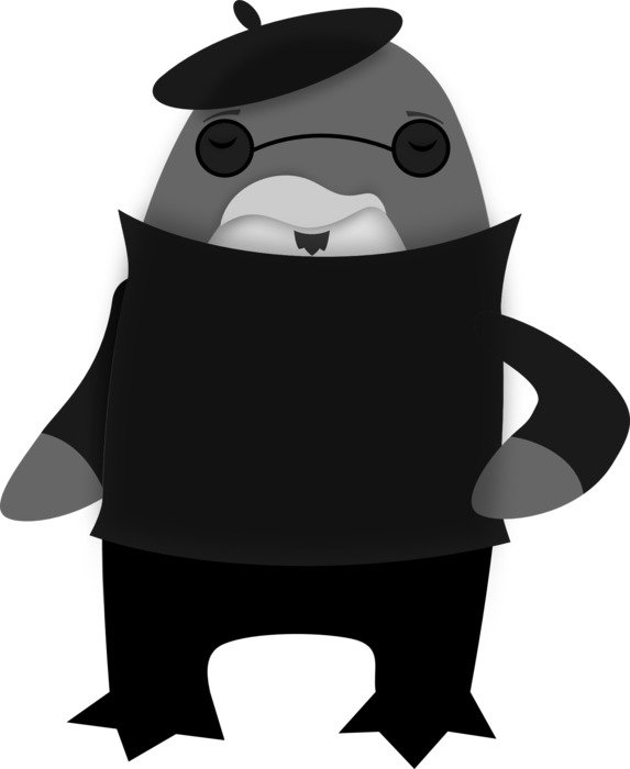 penguin as a gentleman in a graphic image