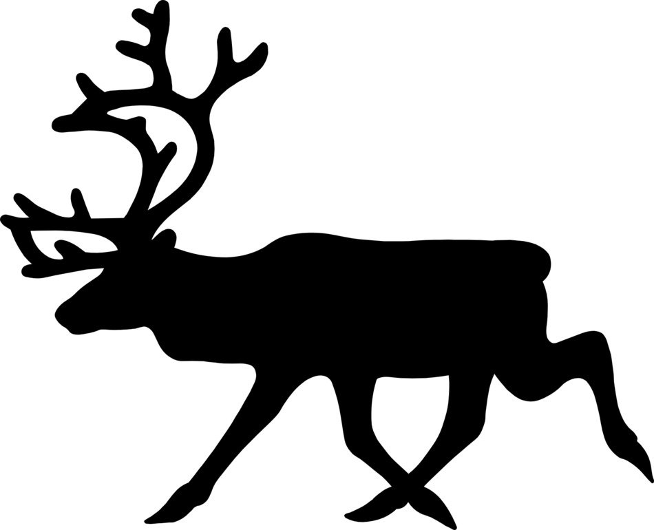 Stag silhouette drawing