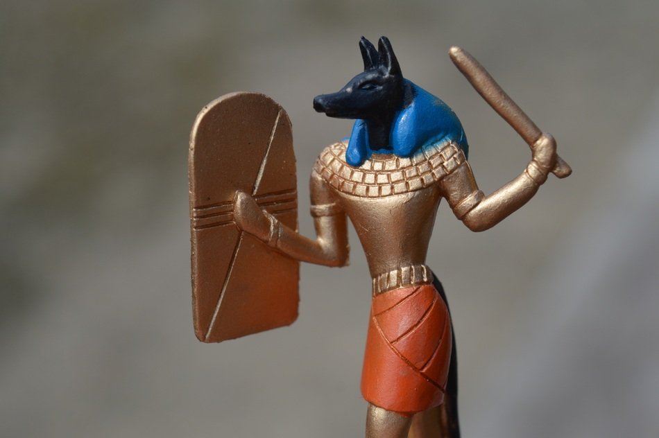 egyptian statuette of Anubis