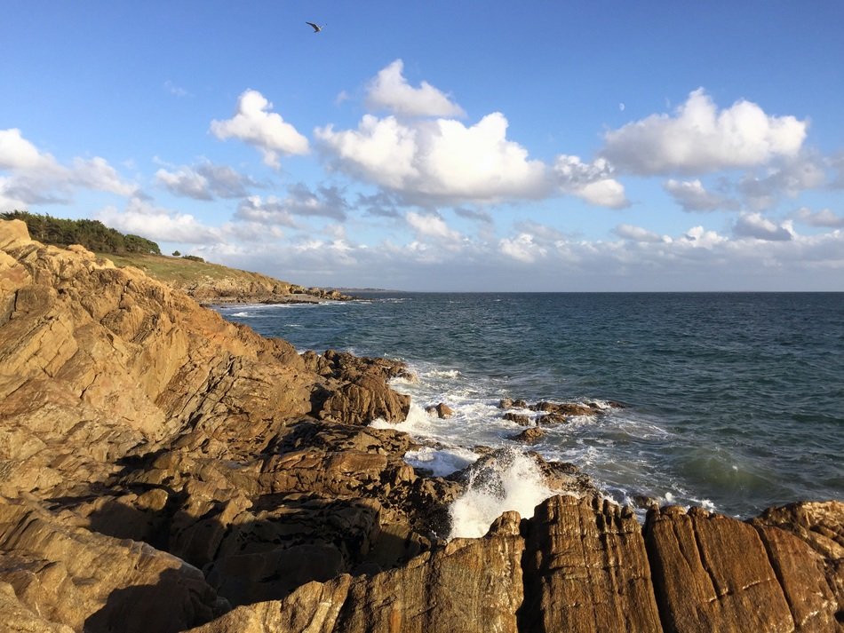 cliffs near the ocean, france, brittany