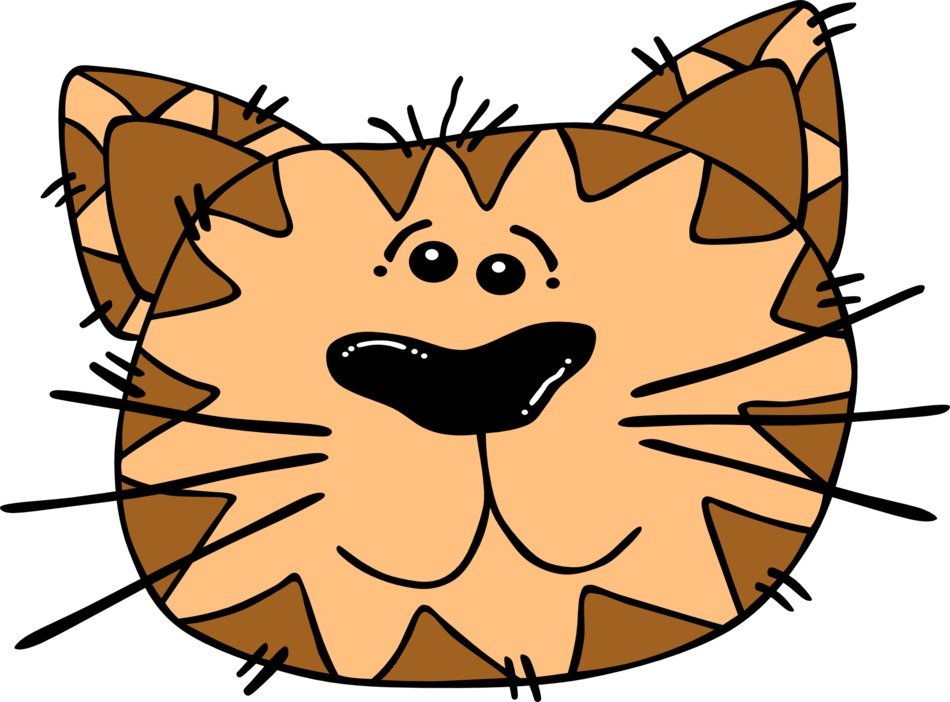 Picture of cartoon striped cat
