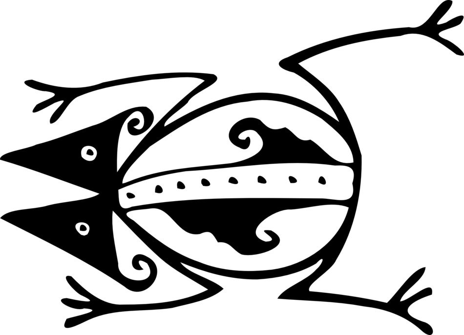 Ancient frog drawing