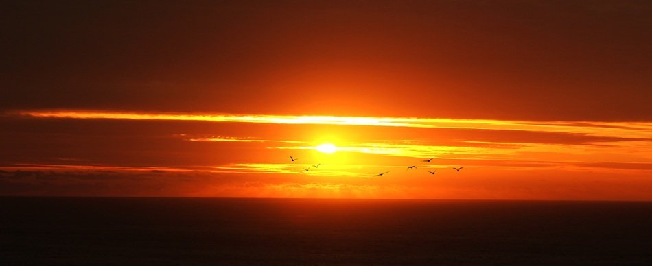 beautiful sunset over the ocean