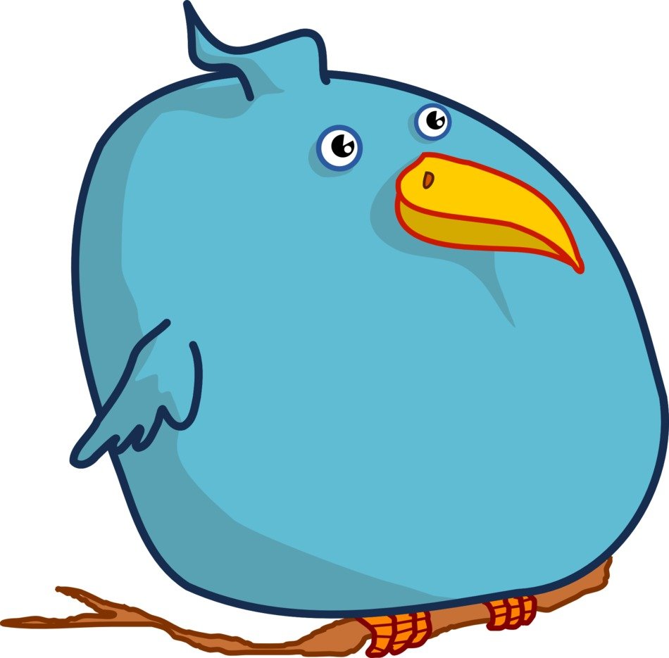 painted big blue bird