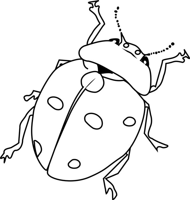 Colorless image of a ladybug free image download