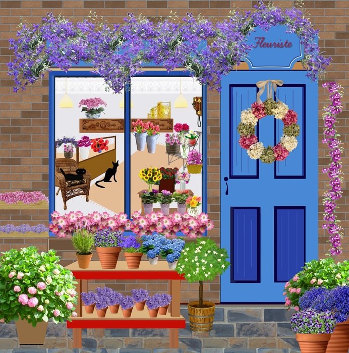 graphic image of a florist shop