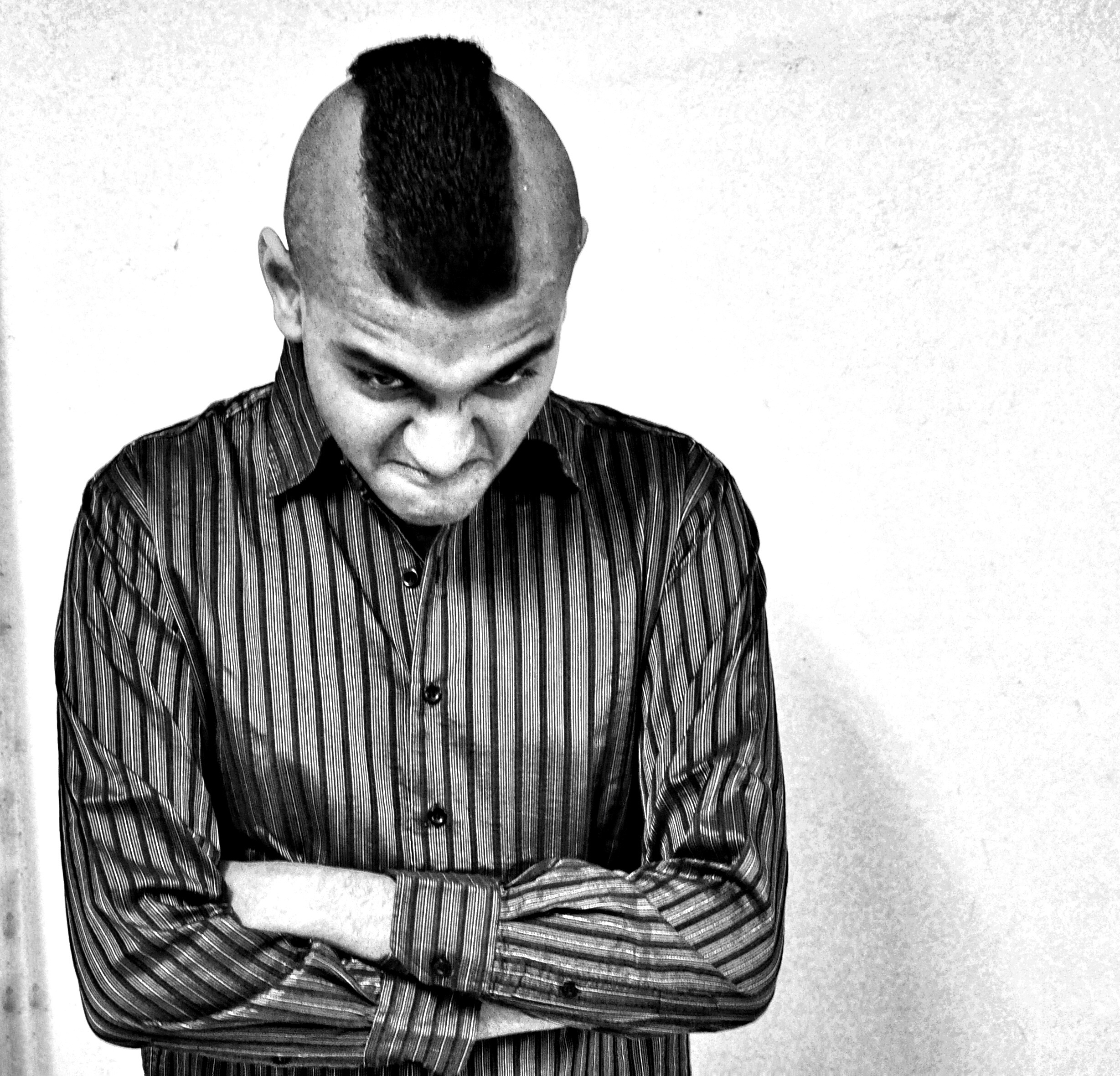 Photo of an evil man with mohawk free image download