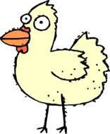 drawn cartoon chicken