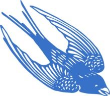 blue bird silhouette