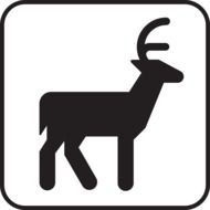 Black deer clipart