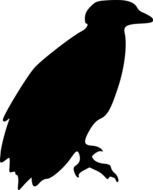 black silhouette of an eagle on a white background