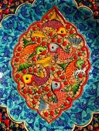 ornamented ceramic plate