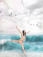 Girl on a beach